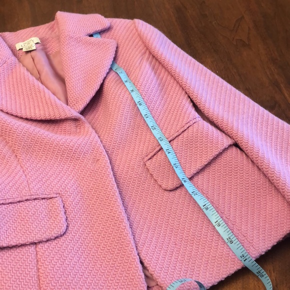 26 EUC WOOL Ann Taylor LOFT Barbie Pink blazer - Picture 3 of 5